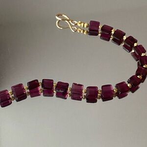 Genuine Brazilian Garnet Bracelet
